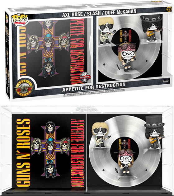Zestaw figurek Funko Pop! Albums Deluxe Guns N Roses Appetite For Destruction with Hard Acrylic Protector 9 cm 3 szt (889698609920) - obraz 3