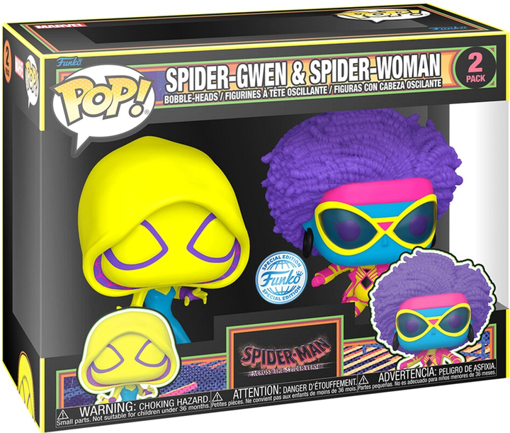 Zestaw figurek Funko Pop! Spider Man Across the Spiderverse Spider Gwen and Spider Woman Exclusive 10 cm 2 szt (889698739375) - obraz 1