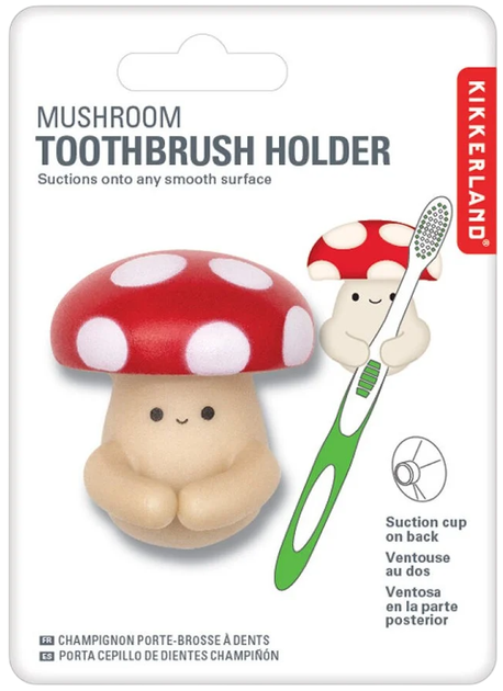 Uchwyt na szczoteczki do zębów Kikkerland Mushroom (0612615121355) - obraz 3