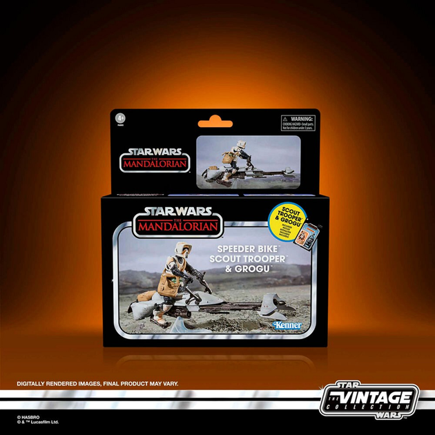 Фігурка з аксесуарами Hasbro Star Wars the Mandalorian Speeder Bike Scout Trooper & Grogu 9 см (5010996126825) - зображення 11
