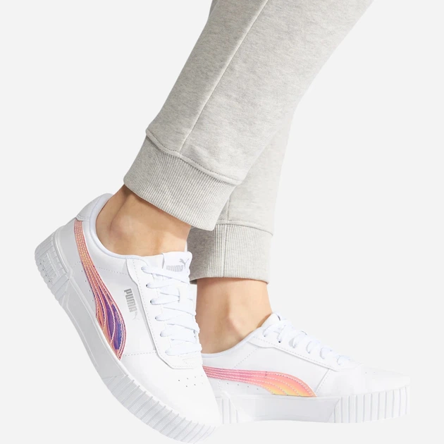 Sneakersy damskie z eko skóry Puma Carina 2.0 Holo Jr 387985-01 37.5 Białe (4065449615211) - obraz 2
