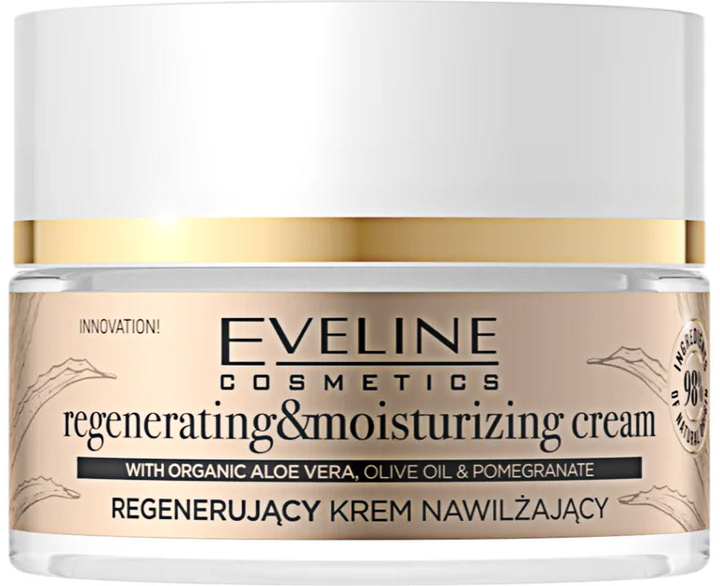 Крем для обличчя Eveline Organic Gold зволожуючий 50 мл (5903416030218) - зображення 1