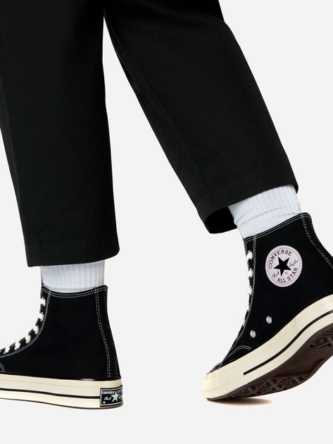 Жіночі кеди високі Converse Chuck 70 Canvas 162050C 38 (5.5US) 24.5 см Black/Black/Egret (888755675199) - зображення 2