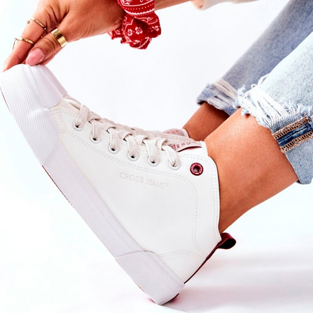 Жіночі кеди високі Cross Jeans II2R4033C 39 Білі (8697319154139) - зображення 6