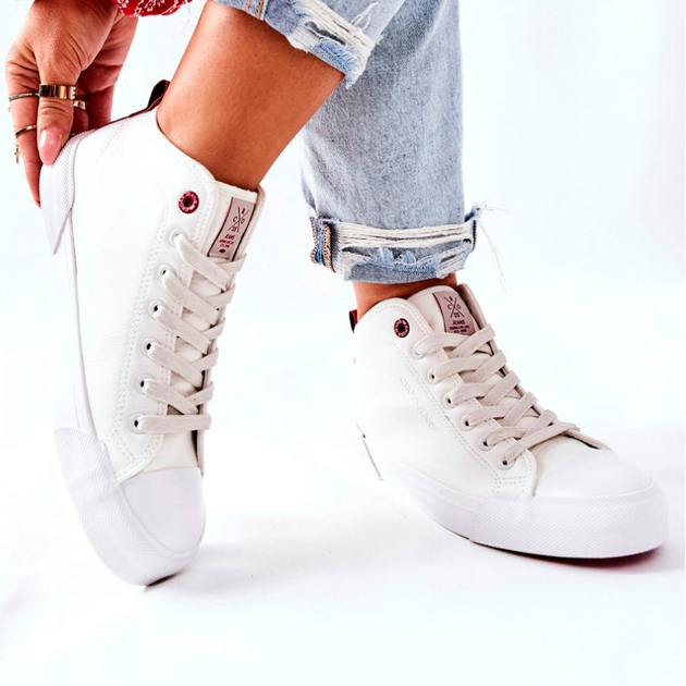 Жіночі кеди високі Cross Jeans II2R4033C 40 Білі (8697319154146) - зображення 5