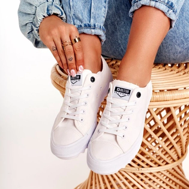 Жіночі кеди низькі Big Star FF274245 37 Білі (5900714192112) - зображення 4