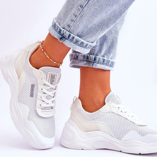 Sneakersy damskie Big Star LL274A064 37 Białe (5900714633684) - obraz 5