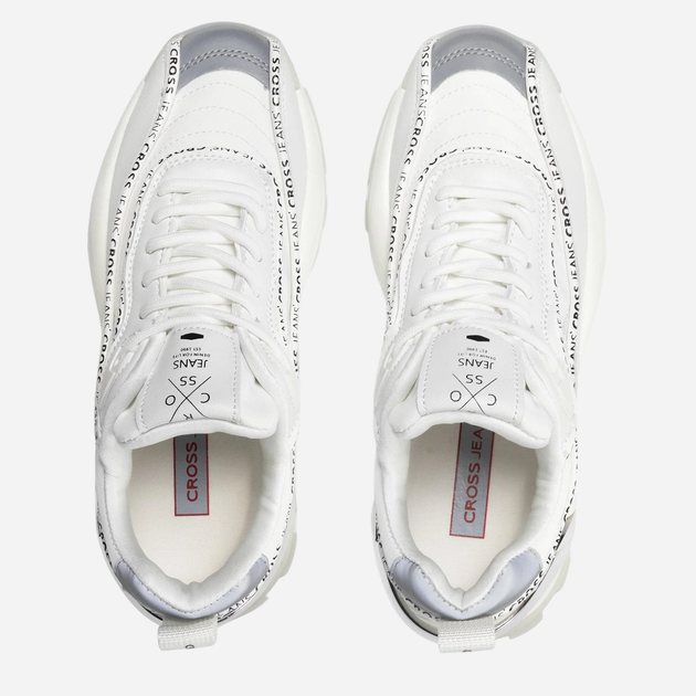 Sneakersy damskie na grubej podeszwie do kostki Cross Jeans II2R4017C 40 Białe (8697319153965) - obraz 9