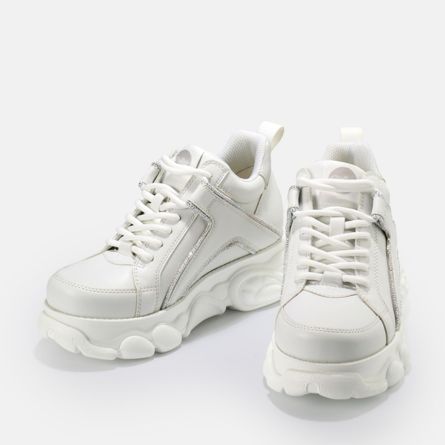 Sneakersy damskie na wysokiej platformie Buffalo Calzature 1630702 41 Biały/Srebrny (4061516514258) - obraz 4