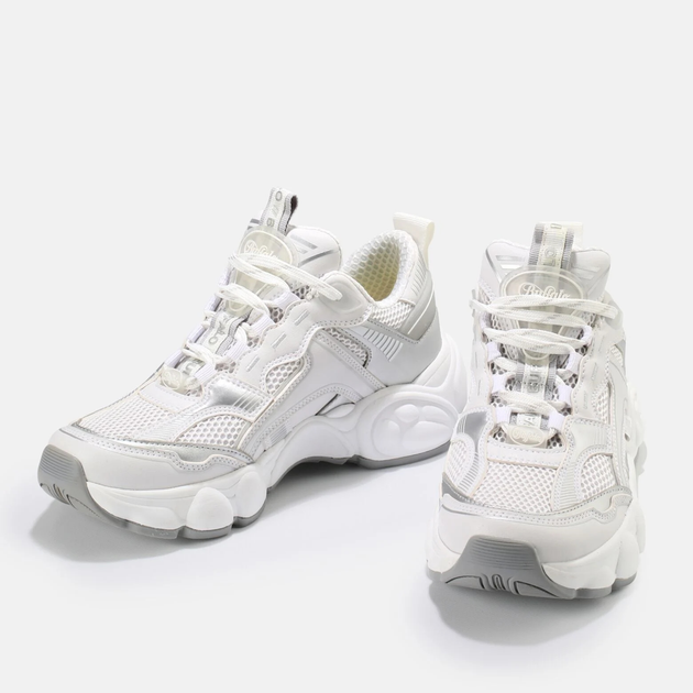 Sneakersy damskie na wysokiej platformie Buffalo Calzature 1630649 37 Biały/Srebrny (4061516519888) - obraz 4