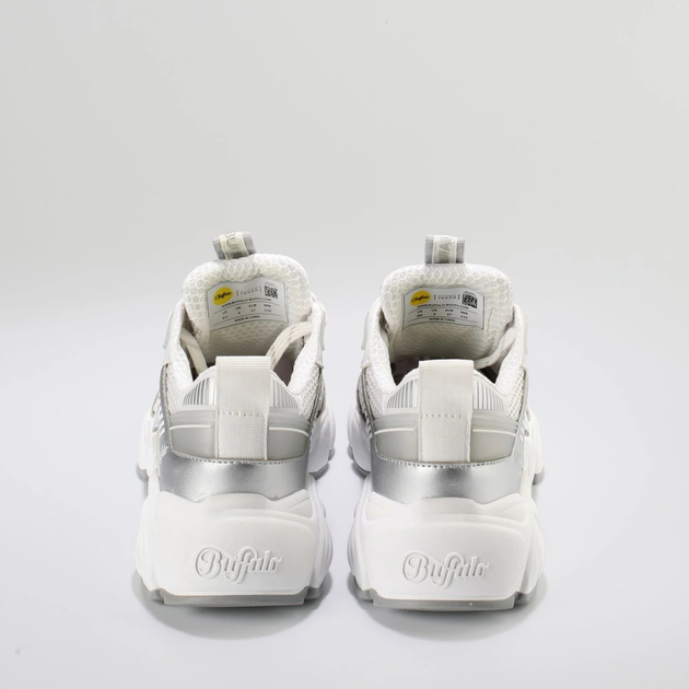 Sneakersy damskie na wysokiej platformie Buffalo Calzature 1630649 38 Biały/Srebrny (4061516519895) - obraz 6