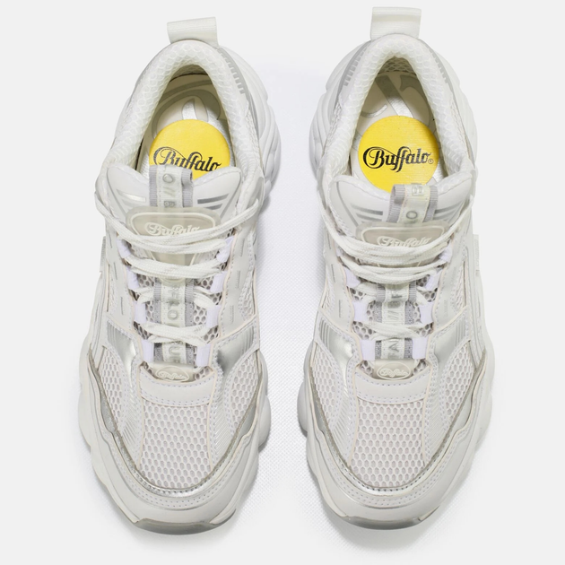 Sneakersy damskie na wysokiej platformie Buffalo Calzature 1630649 39 Biały/Srebrny (4061516519901) - obraz 5
