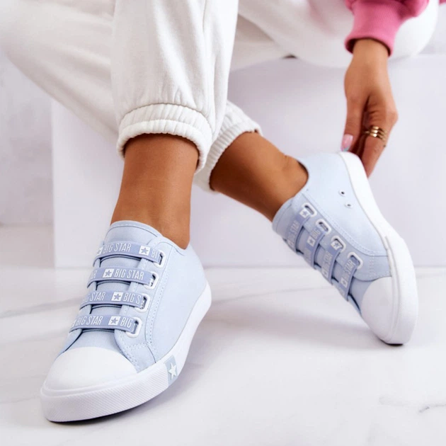 Trampki damskie materiałowe do kostki Big Star HH274095 39 Niebieskie (5900714338442) - obraz 3