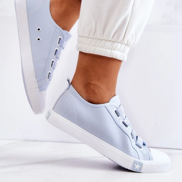 Trampki damskie materiałowe do kostki Big Star HH274095 37 Niebieskie (5900714338428) - obraz 4