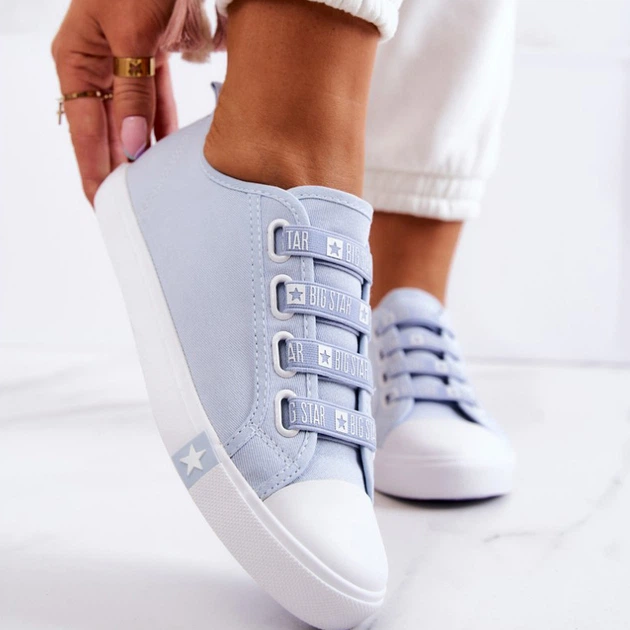 Trampki damskie materiałowe do kostki Big Star HH274095 39 Niebieskie (5900714338442) - obraz 7