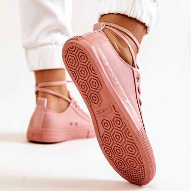 Trampki damskie z eko skóry do kostki Big Star JJ274005 41 Ciemnoróżowe (5900714439743) - obraz 7