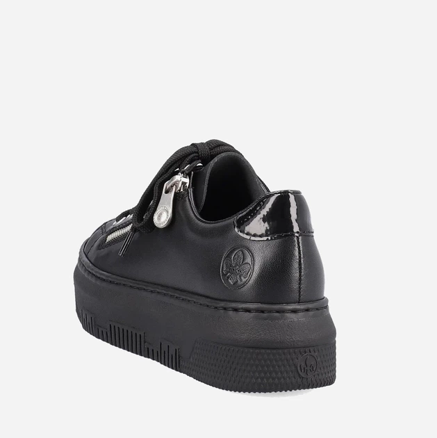 Sneakersy damskie skórzane Rieker RIEM1921-00 39 Czarne (4061811117253) - obraz 7