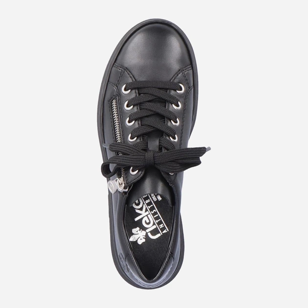 Sneakersy damskie skórzane Rieker RIEM1921-00 39 Czarne (4061811117253) - obraz 8