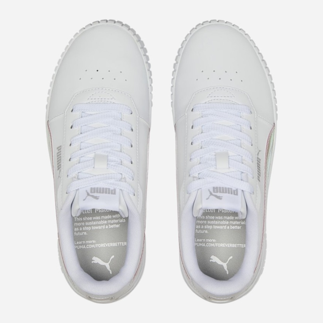 Жіночі кеди низькі Puma Carina 2.0 Holo Jr 387985-01 38.5 Білі (4065449615235) - зображення 4