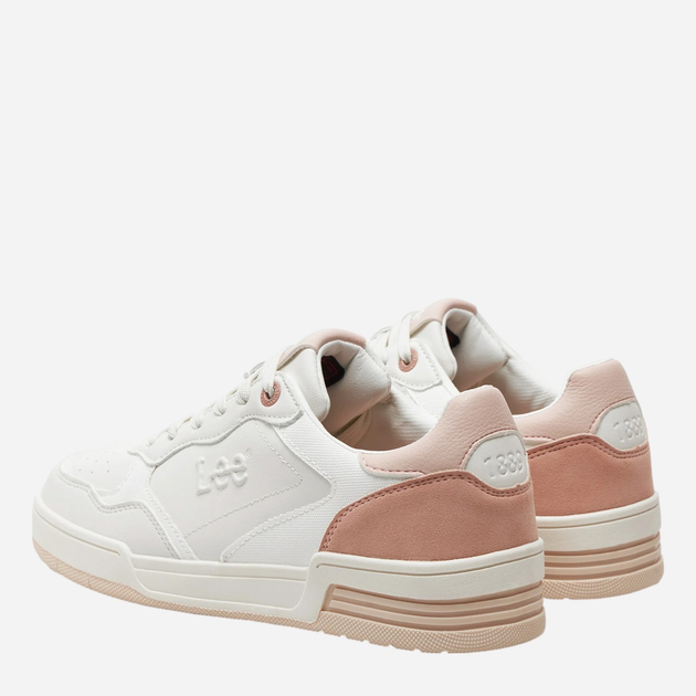 Sneakersy damskie z eko skóry Lee Flare 2.0 Low 50241004.07G 37 Biały/Różowy (5400821956268) - obraz 3