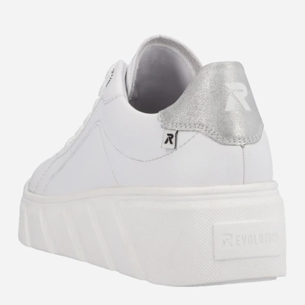Sneakersy damskie skórzane RIEKER REVW0501-80_CO 37 Białe (4060596715401) - obraz 7