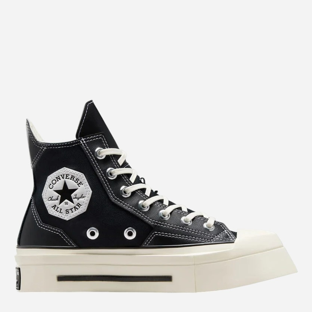 Trampki damskie na platformie Converse Chuck 70 De Luxe Squared Hi A06435C 37.5 Czarne (194434653816) - obraz 1