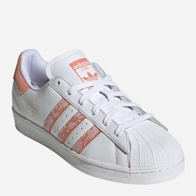 Sneakersy damskie do kostki adidas Originals Superstar W IE3007 39.5 (6UK) Biały/Brzoskwiniowy (4066765901620) - obraz 2