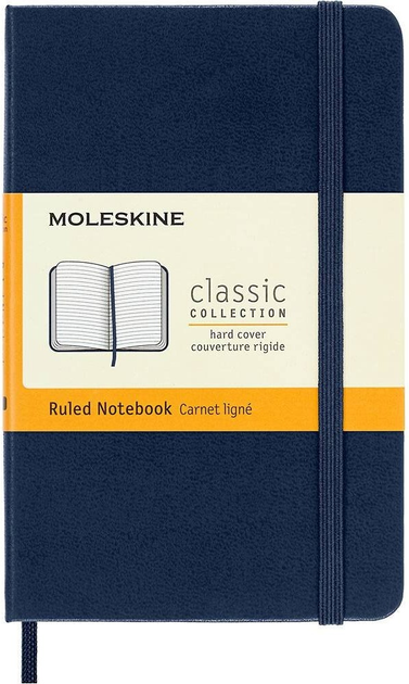 Записна книга Moleskine Classic 9 х 14 см 192 сторінки в лінійку Сапфір (8051272893564) - зображення 1