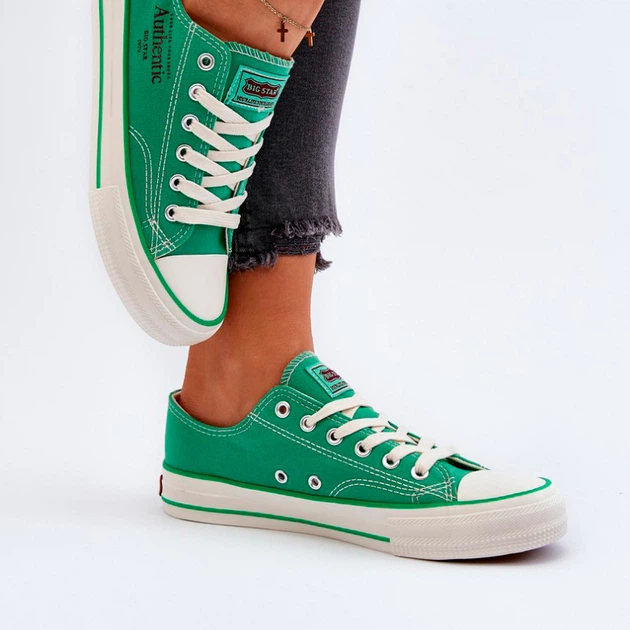 Жіночі кеди низькі Big Star NN274240 36 Зелені (5900714753283) - зображення 4