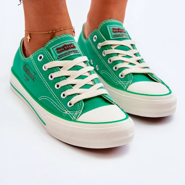 Жіночі кеди низькі Big Star NN274240 36 Зелені (5900714753283) - зображення 5