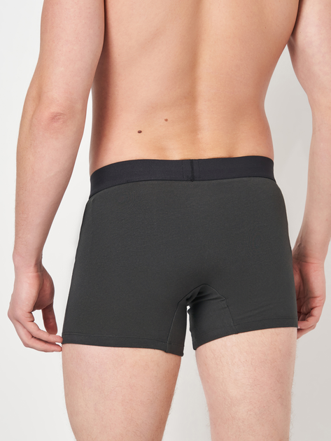 Zestaw majtek męskich typu bokserki bawełnianych 2 szt Levi's Opt Ill Boxer Brief Org Co 701203921-007 L Szary/Czarny (8720245183642) - obraz 3