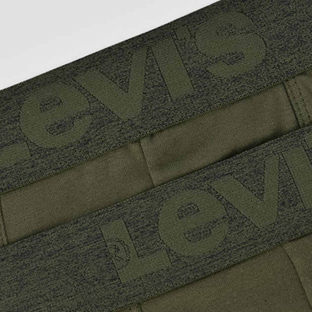 Zestaw majtek męskich typu bokserki bawełnianych 2 szt Levi's Mel Wb Boxer Brief Org Co 2 7012039230-030 XL Khaki (8720245288835) - obraz 3