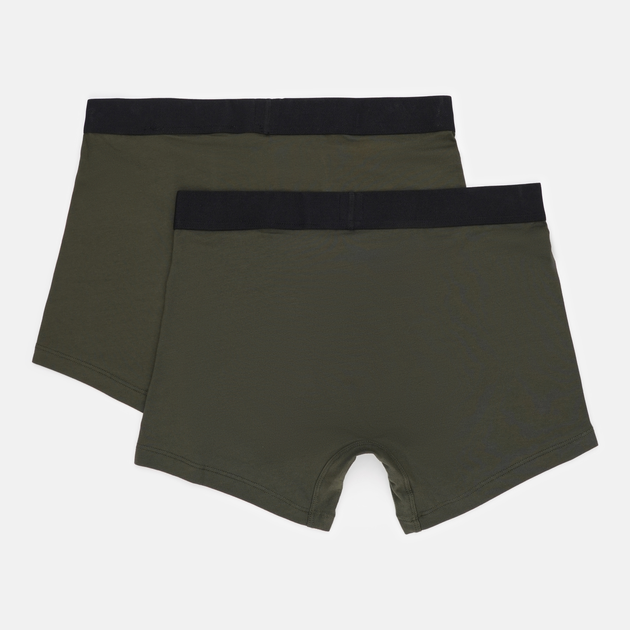 Набір трусів-боксерів чоловічих бавовняних Levi's Sld Basc Boxer Brief Org Co 701222842-012 M 2 шт Хакі (8720245437875) - зображення 2