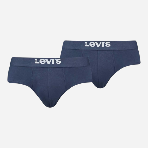 Набір трусів-сліпів чоловічих бавовняних Levi's Solid Basic Brief Org Co 2P 701223909-002 XL 2 шт Темно-синій (8720245438537) - зображення 1