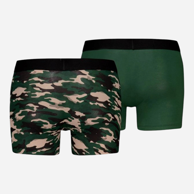 Набір трусів-боксерів чоловічих бавовняних Levi's Camo Aop Boxer Brief 2P 701229542-001 M 2 шт Чорний/Зелений (8720245656214) - зображення 2