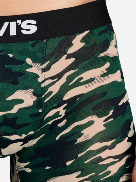 Набір трусів-боксерів чоловічих бавовняних Levi's Camo Aop Boxer Brief 2P 701229542-001 XL 2 шт Чорний/Зелений (8720245656238) - зображення 5