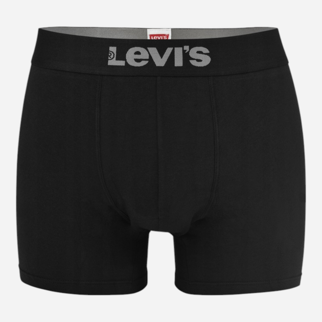 Zestaw majtek męskich typu bokserki bawełnianych 2 szt Levi's Herringbone Boxer Brief 2P 701229543-003 XL Czarny/Szary (8720245660174) - obraz 3