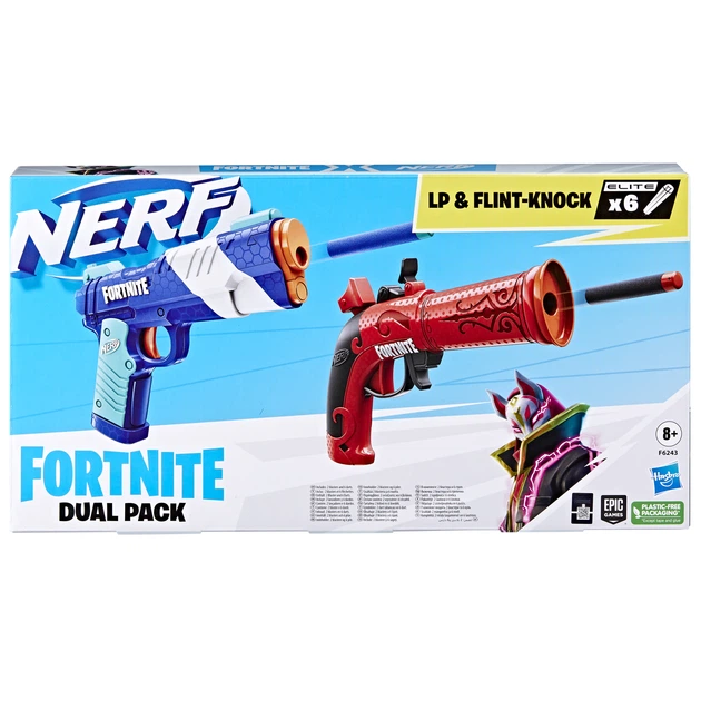 Набор из двух игрушечный бластеров Hasbro Nerf Fortnite Blue Shock