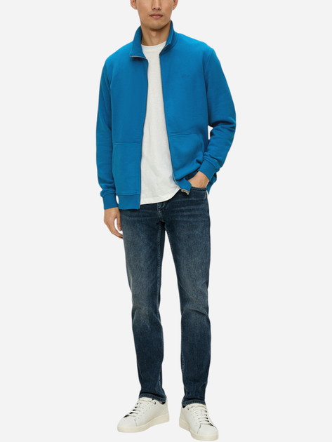 Толстовка на флісі на блискавці чоловіча s.Oliver Sweatshirt Jacke langarm 10.3.11.14.141.2138655-5524 XXL Синя (4099974732631) - зображення 3