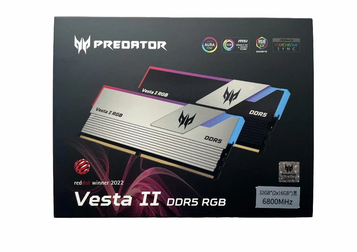 Оперативная память Acer Predator Vesta II RGB Black DDR5 UDIMM