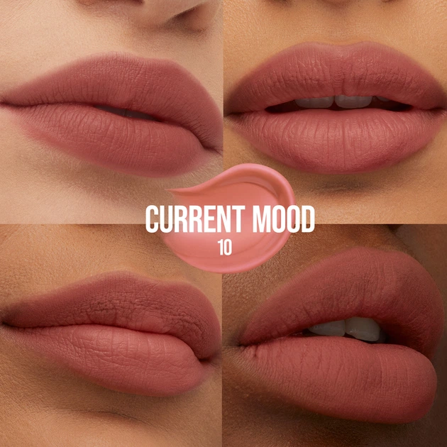 Стійка матова помада-тінт для губ Maybelline New York Super Stay Teddy Tint 10 Current mood 5 мл (30144309) - зображення 4