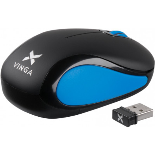 Мышка Vinga MSW-907 black - blue - изображение 2