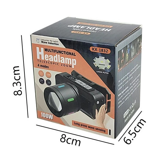 Фонарь налобный NIGHT VISION FLUORESCENCE KX-1832-TG Zoom/Motion