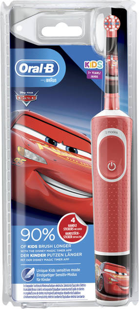 Szczoteczka elektryczna do zębów Oral-b Braun Vitality Kids D100 Cars (4210201374558) - obraz 3