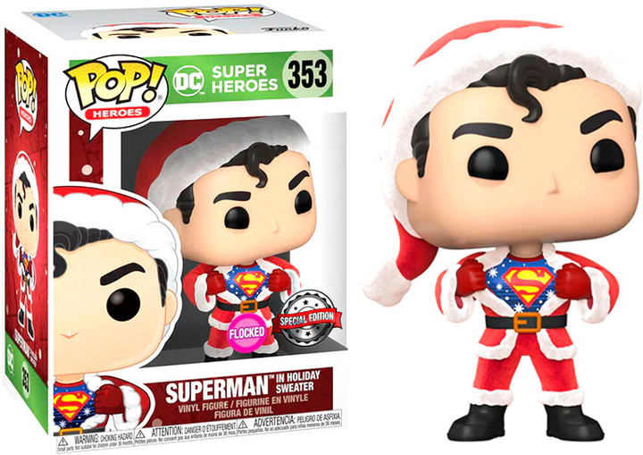 Zestaw prezentowy Funko Pop! & Tee DC Comics Superman Exclusive Flocked Figurka 9 cm + Koszulka Rozmiar XL (889698506489) - obraz 2