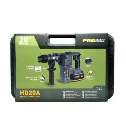Акумуляторний перфоратор Procraft industrial HD20A (з 1 АКБ та ЗП) - зображення 11