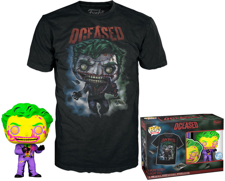 Zestaw prezentowy Funko Pop! & Tee DC Comics Joker Figurka 9 cm + Koszulka Rozmiar S (889698745468) - obraz 2