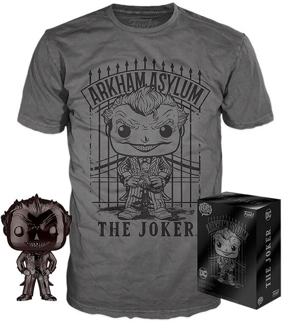 Zestaw prezentowy Funko Pop! & Tee DC Comics The Joker Exclusive Figurka 9 cm + Koszulka Rozmiar M (889698424264) - obraz 2