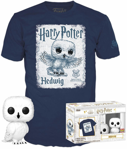 Подарунковий набір Funko Pop! & Tee Harry Potter Hedwig Фігурка 9 см + Футболка Розмір M (889698636087) - зображення 1