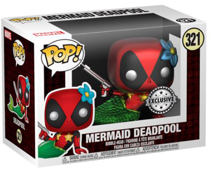 Подарунковий набір Funko Pop! & Tee Marvel Deadpool Mermaid Exclusive Фігурка 9 см + Футболка Розмір S (889698340335) - зображення 2